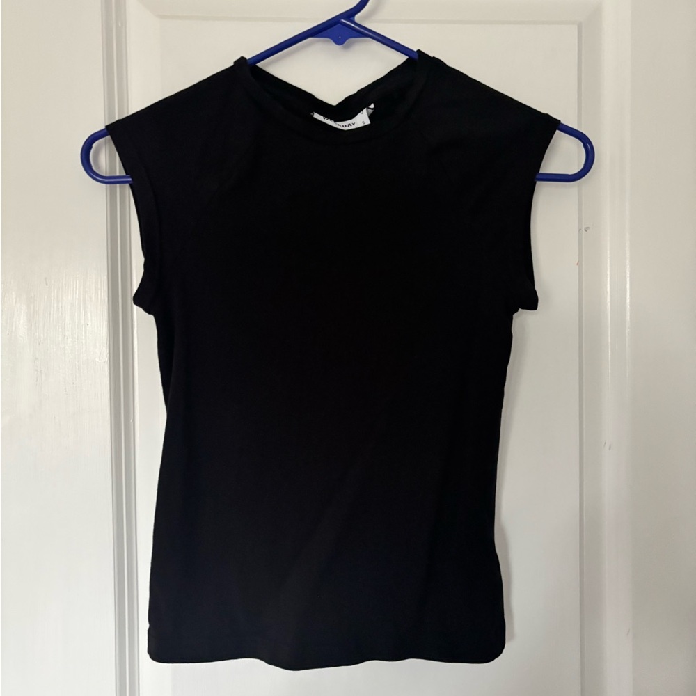 Weekday Black Muscle Tee